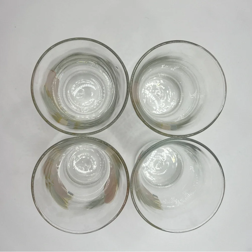 Vintage Mid-Century Cherry Fruit Pattern Cordial Shot Glasses- set of 4